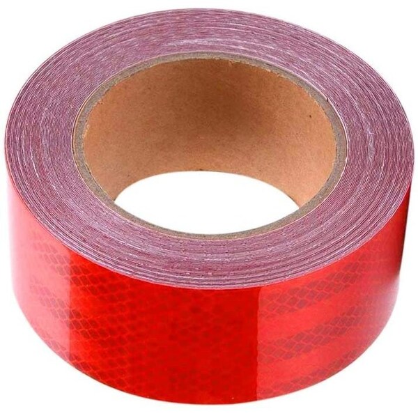 2" in x 50' ft Diamond Trailer Truck Conspicuity DOT Class 2 Reflective Safety Tape - Red